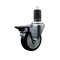 Service Caster 4'' Black Poly Swivel 1-5/8'' Expanding Stem Caster with Brake SCC-EX20S414-PPUB-BLK-PLB-158 - alternate 1